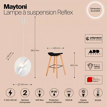 Светильник светодиодный Maytoni MOD154PL-L6W3K